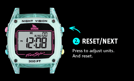 How to set a Freestyle Shark watch step 2