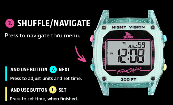 How to set a Freestyle Shark watch step 3