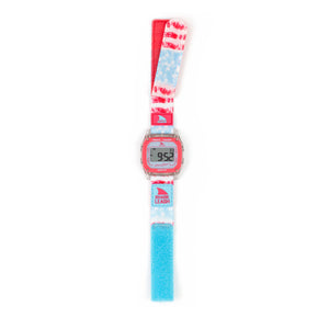 Freestyle’s CAROLINE MARKS SIGNATURE SHARK CLASSIC LEASH SURFIN USA—ideal for surfing enthusiasts and Caroline Marks supporters.
